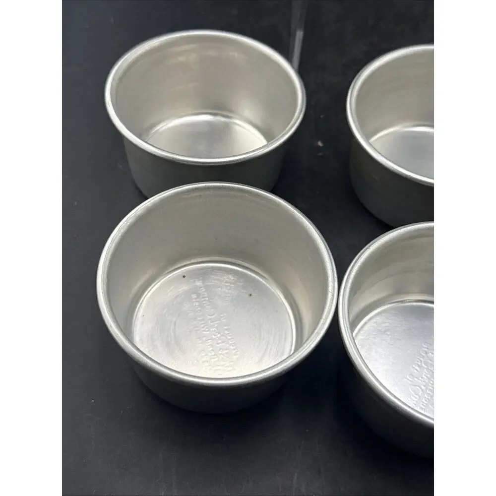 7 Vtg West Bend Co Aluminum Baking Cups Mini Cake Pans Muffin Tins Made in USA